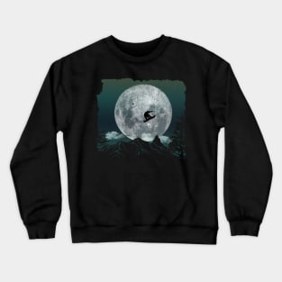 Snowboard Freestyle - Green Night Crewneck Sweatshirt